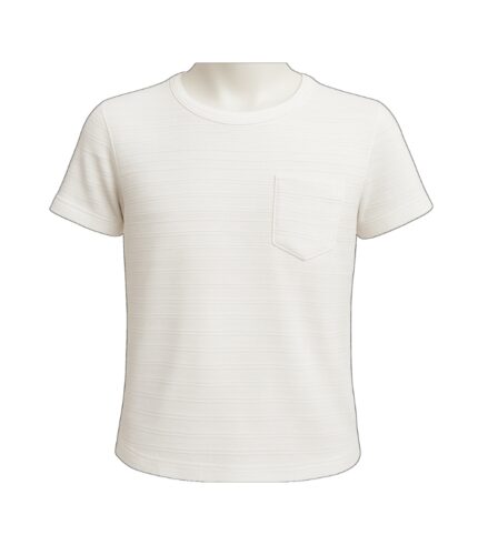 CAMISETA IINFANTIL MASCULINA Off White com Bolso