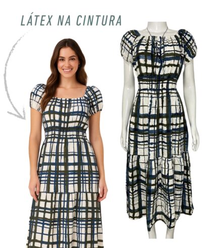 VESTIDO ESTAMPADO - TAM : M