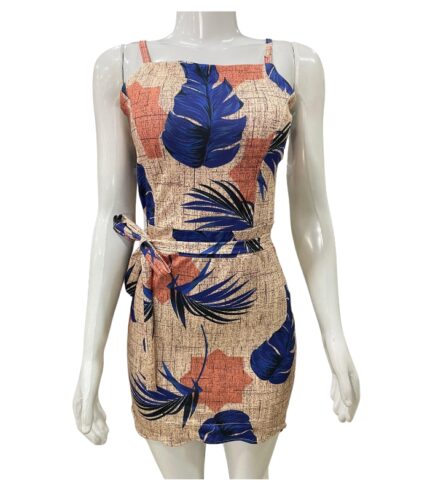 VESTIDO SUPLEX TROPICAL TAM ÚNICO
