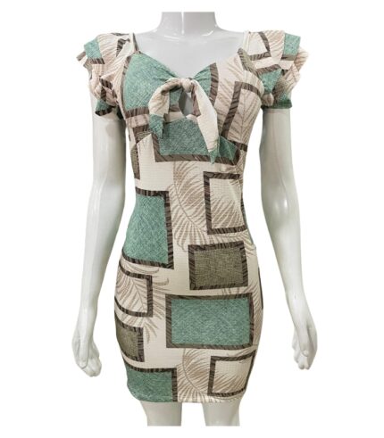VESTIDO SUPLEX MANGA BUFANTE TAMANHO ÚNICO
