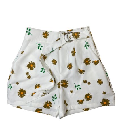 SHORT ALFAIATARIA ESTAMPADO DUPLA ARGOLA