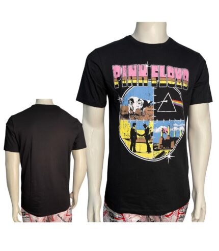CAMISA MASCULINA PINK FLOYD PRETA-TAM P