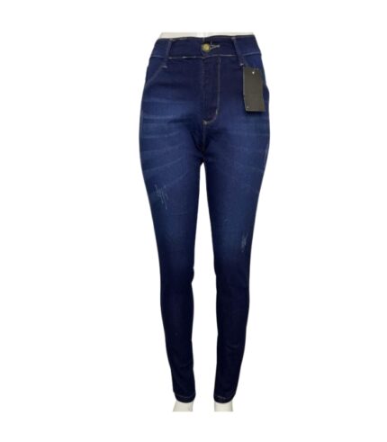 CALÇA JEANS AZUL COM PLUÍDO